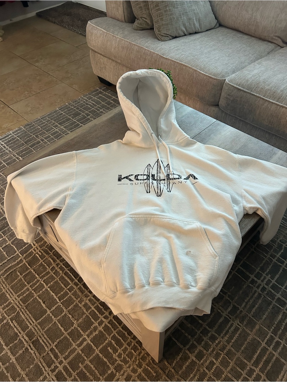 Koloa White Pullover Hoodie - Men